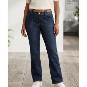 Zena Mom Jeans Womens Size 8 high waist Blue Denim straight leg Y2K 90s Vintage